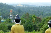 Blick auf Maha Theiddhi Zaya Pagoda, Myanmar