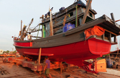 Werft Schiffsbau in Myeik, Myanmar