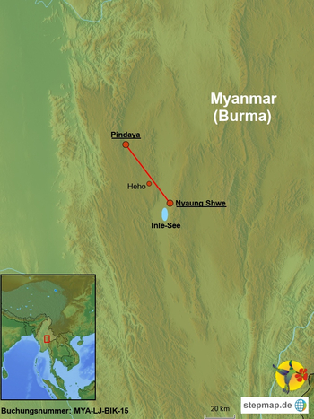 Stepmap Karte zu Pindaya Inle Myanmar