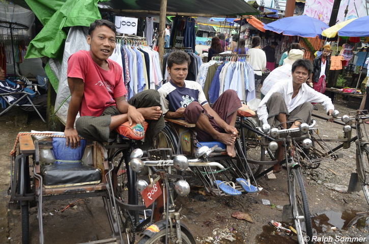 Trishaw Fahrer in Mawlamyaing, Myanmar