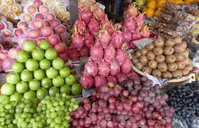 Früchtemarkt Markt Pyin U Lwin Myanmar