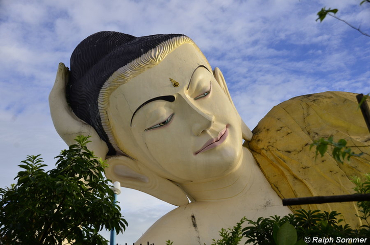 Mya Tha Lyaung Buddha in Bago, Myanmar