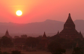 Sonnenuntergang Bagan Myanmar