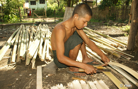 Bambusmattenflechter