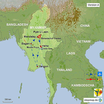 Karte Faszination Myanmar