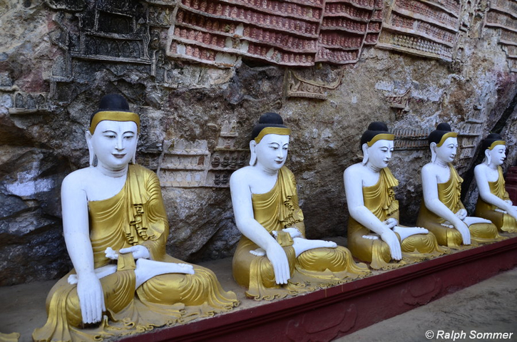 Kauwong Höhle mit Buddhas, Myanmar